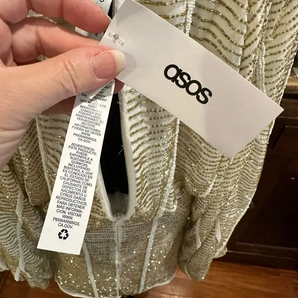 ASOS Design Embellished Smock Mini Dress - Picture 12 of 16